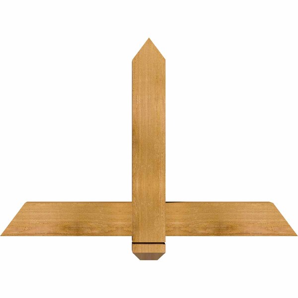 Ekena Millwork Eugene Rough Sawn Timber Gable Bracket, Western Red Cedar, 36"W x 24"H x 4"D x 4"F, 16/12 Pitch GBW036X24X0404EUG00RWR - main